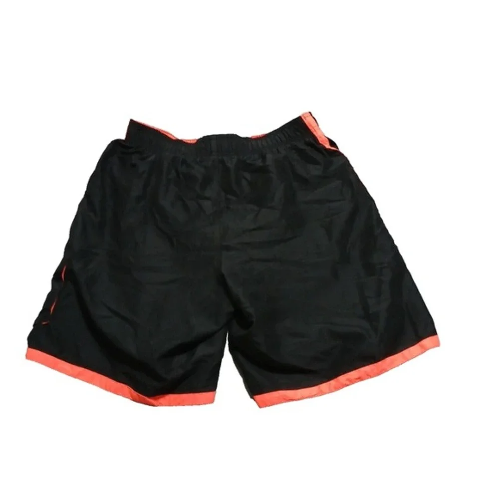 Nike Board Shorts Men's‎ Size M Lined Black/Neon Orange EUC Swim Trunks